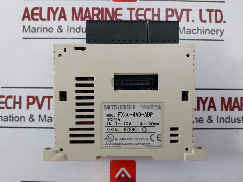 Mitsubishi Electric Fx3U-4Ad-adp Programmable Controller Dc24V Input 0-10V