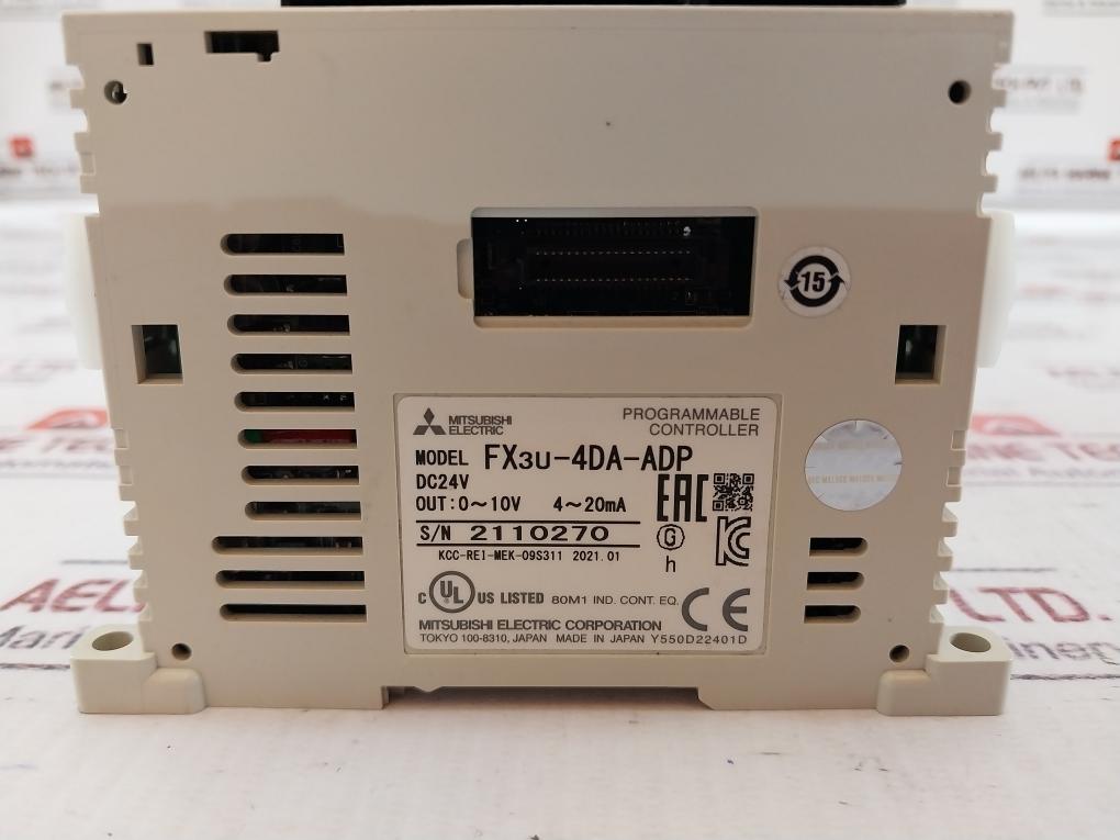 Mitsubishi Electric Fx3U-4Da-adp Analog Output Module Dc24V Y550D22401D