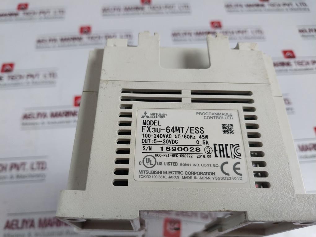 Mitsubishi Electric Fx3U-64Mt/Ess Transistor Outputs Base Unit Y550D22401D