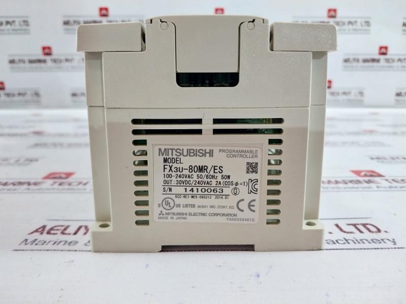 Mitsubishi Electric Fx3U-80Mr/Es Programmable Controller 100-240Vac 50/60Hz 50W