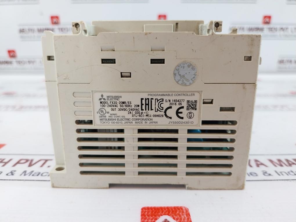 Mitsubishi Electric Fx3s-20mr/es Programmable Controller 100-240vac 20w