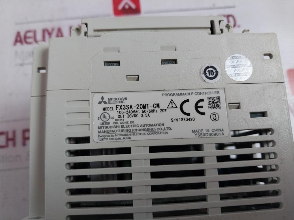 Mitsubishi Electric Fx3sa-20mt-cm Programmable Controller Module 30vdc 0.5a
