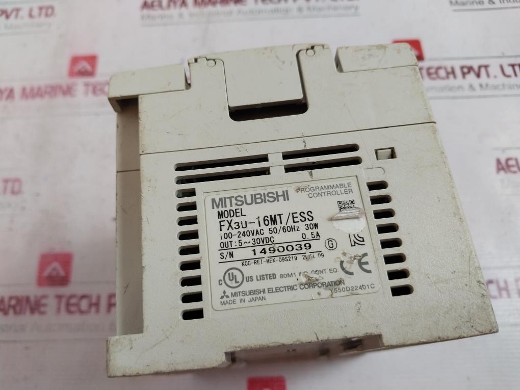 Mitsubishi Electric Fx3u-16mt/ess Transistor Outputs 100-240vac 50/60hz 30w