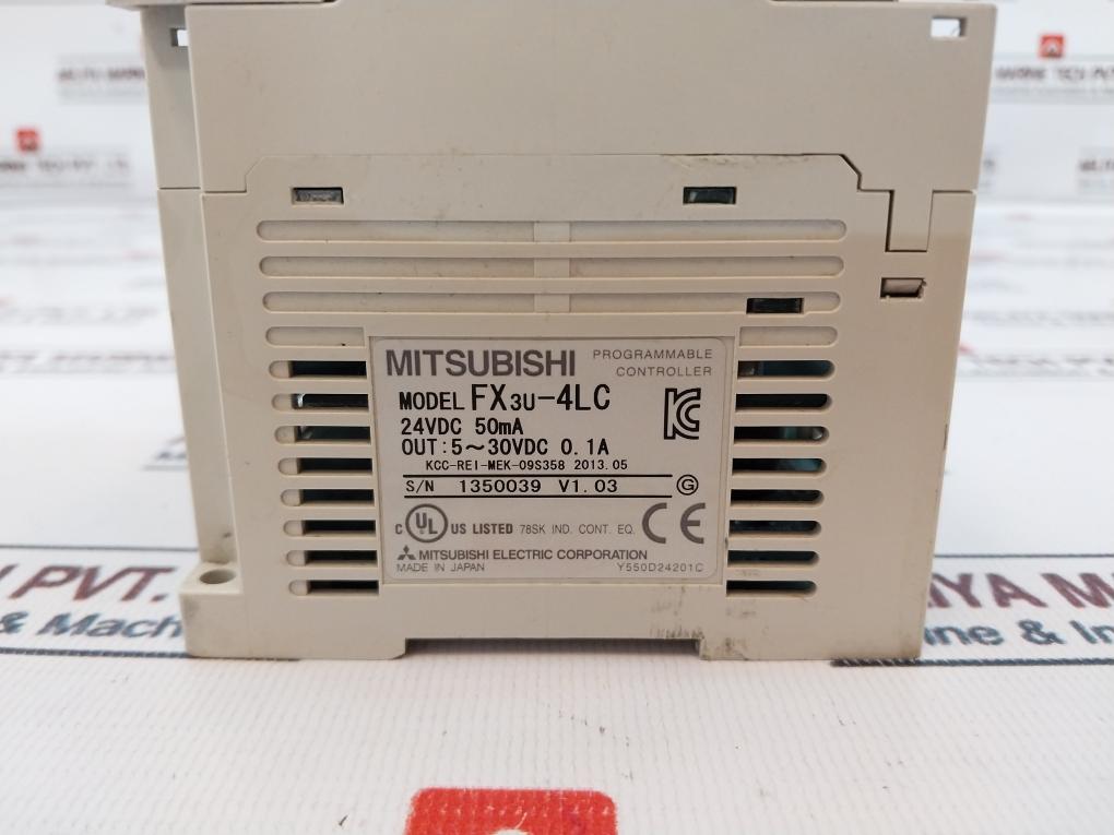 Mitsubishi Electric Fx3u-4lc Programmable Controller 24vdc 50ma