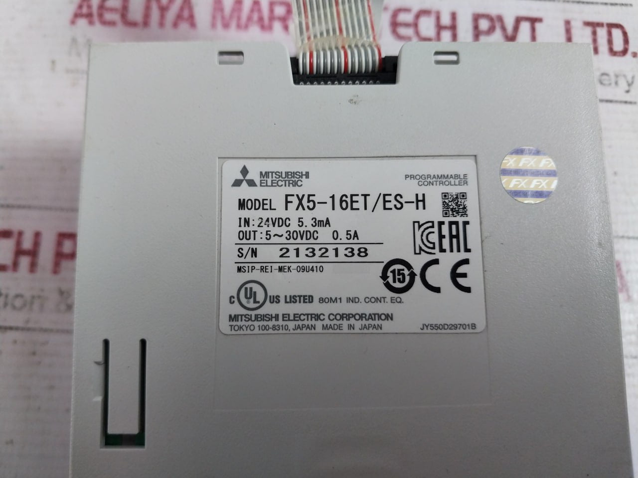 Mitsubishi Electric Fx5-16Et/Es-h Plc Digital I/O Module 20X04V Fx5-3Ec Y309C380