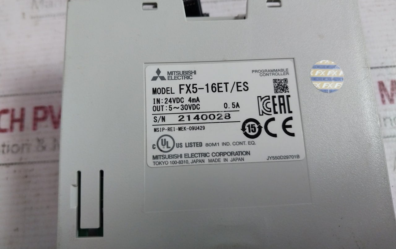 Mitsubishi Electric Fx5-16Et/Es Input Output Combined Module 24Vdc 4Ma