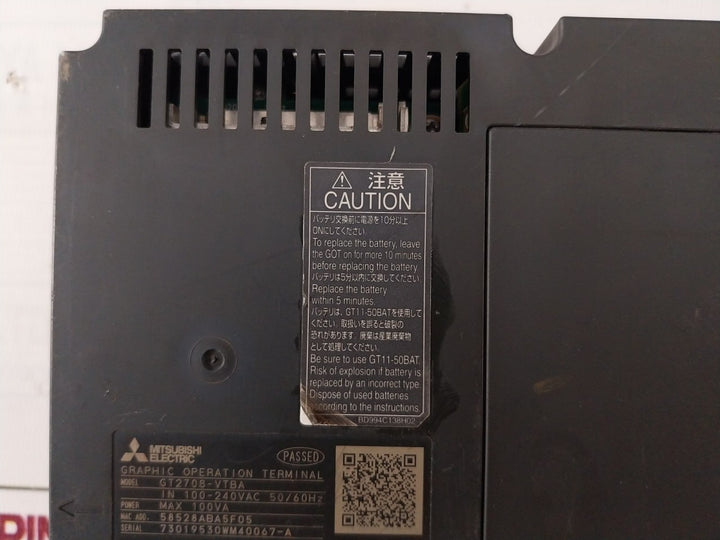Mitsubishi Electric Got2000 Cc-link Hmi Graphic Operation Terminal Panel 50/60Hz