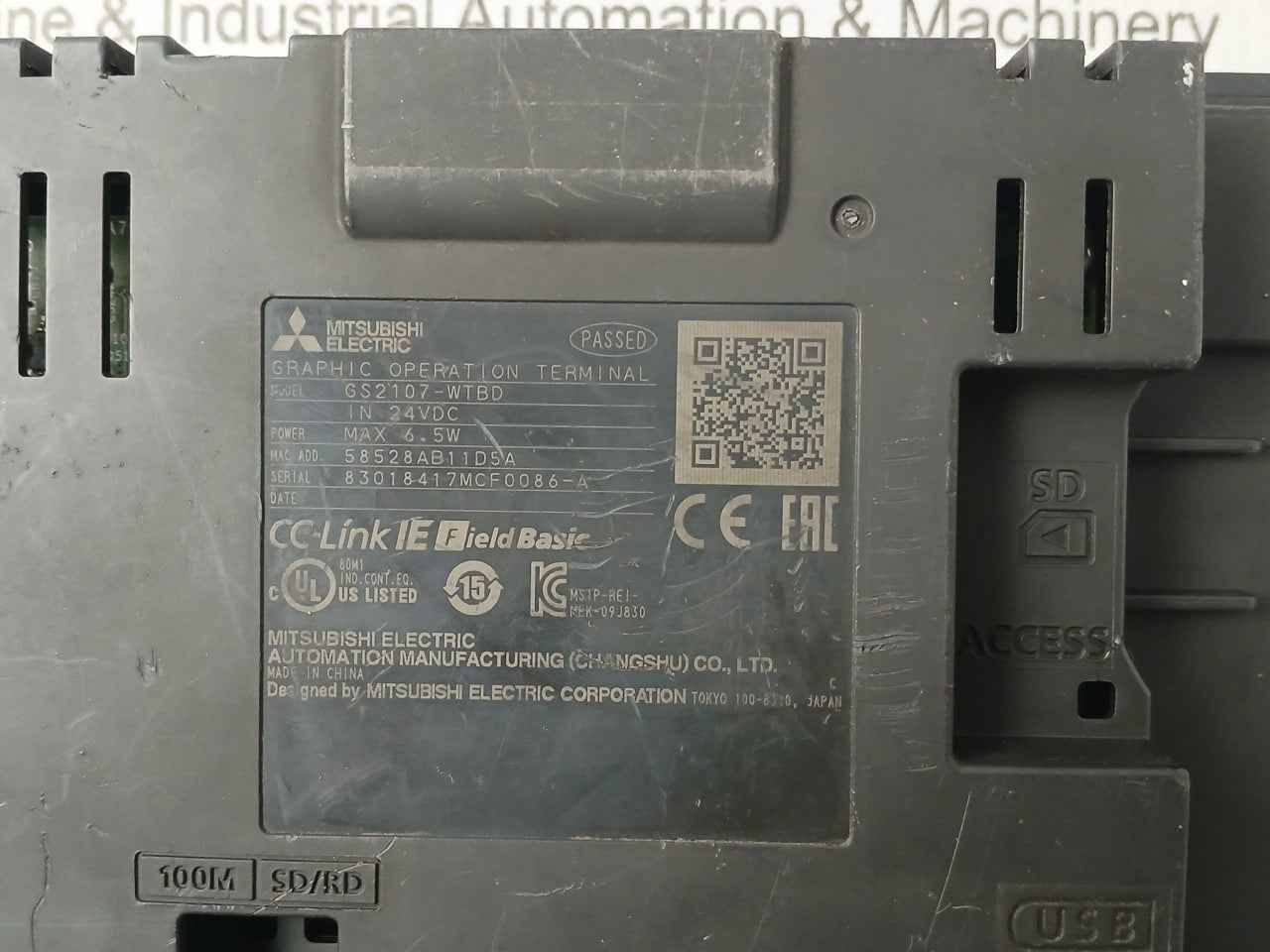 Mitsubishi Electric Gs2107-wtbd Graphic Operation Terminal Panel (Not Working)