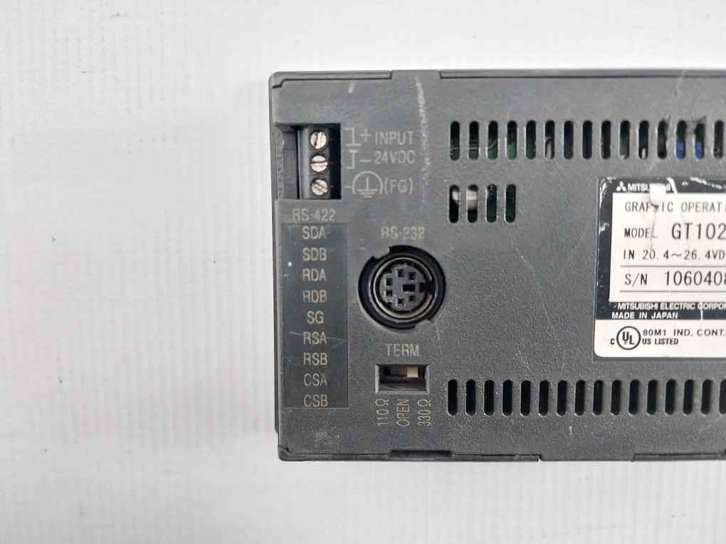 Mitsubishi Electric Gt1020-lbd Graphic Operation Terminal Panel (not Working)