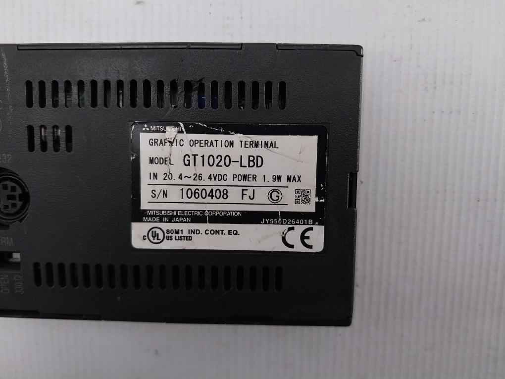 Mitsubishi Electric Gt1020-lbd Graphic Operation Terminal Panel (not Working)