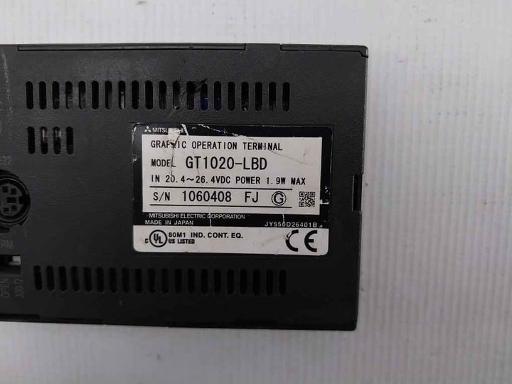 Mitsubishi Electric Gt1020-lbd Graphic Operation Terminal Panel (not Working)
