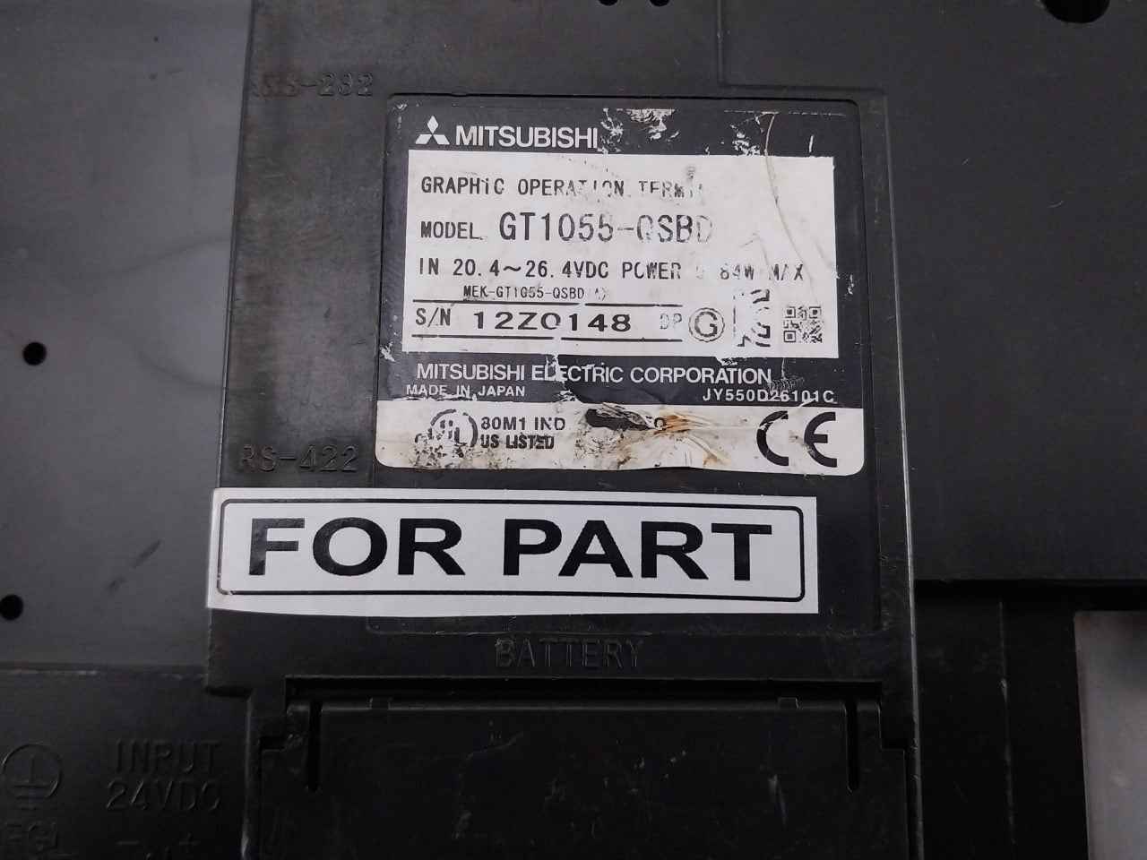 Mitsubishi Electric Gt1055-qsbd Graphic Operation Terminal Panel (not Working)