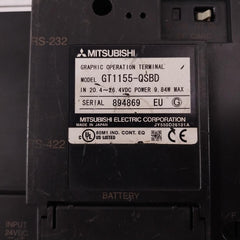Mitsubishi Electric Gt1155-qsbd Graphic Operation Terminal 24Vdc