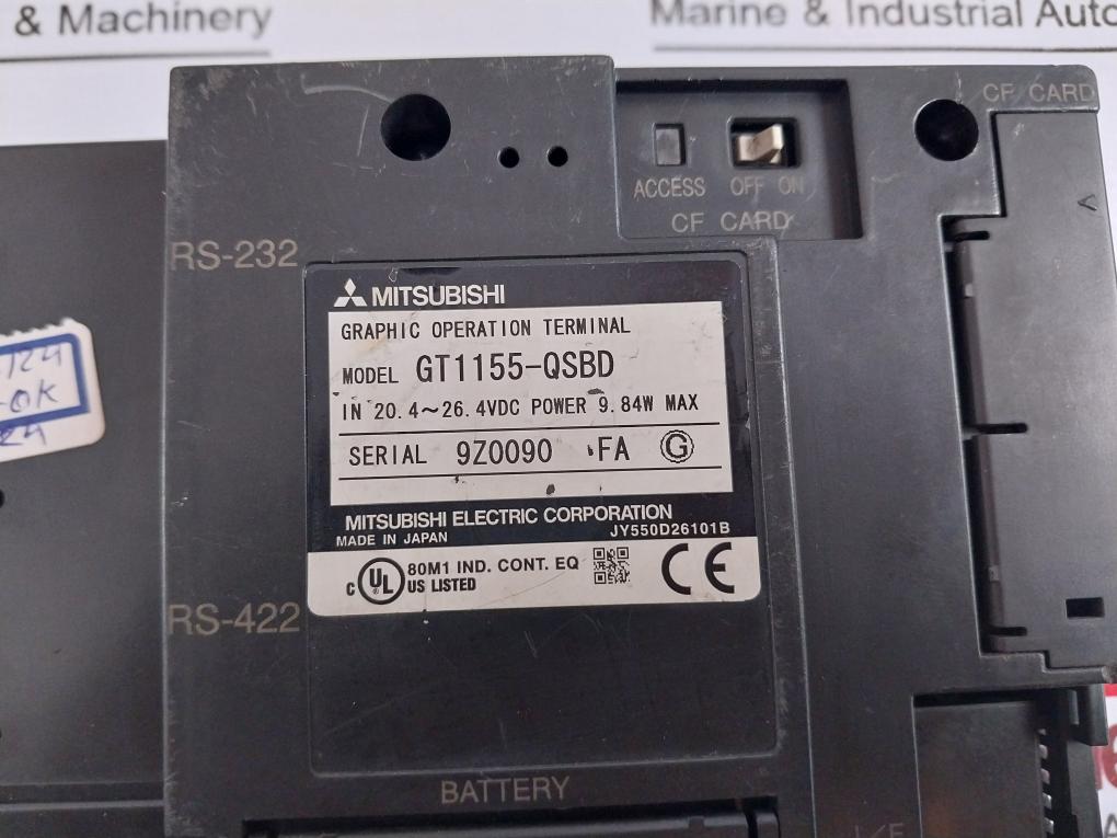 Mitsubishi Electric Gt1155-qsbd Small Graphic Operation Programmable Terminal