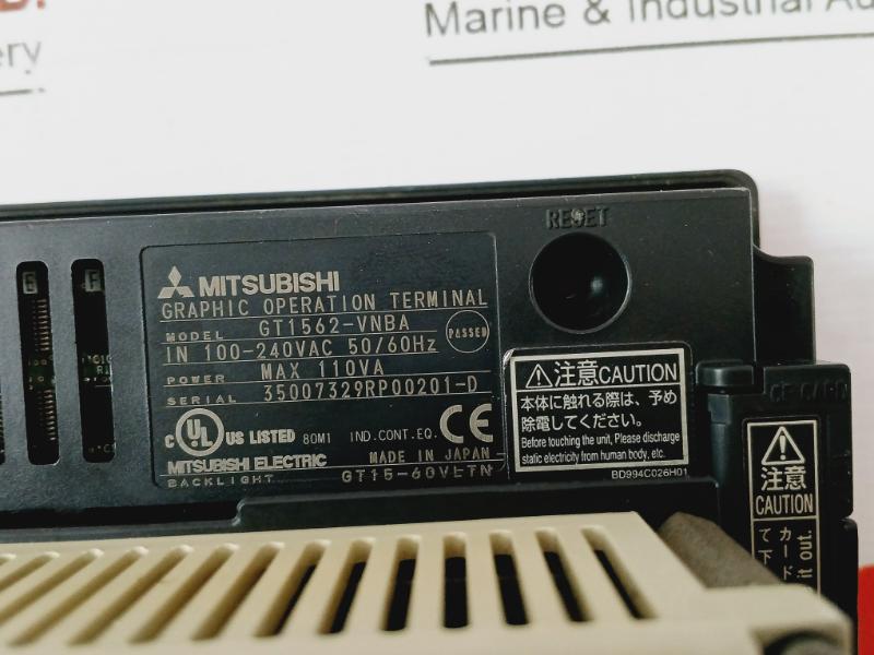 Mitsubishi Electric Gt1562-vnba Got1000 Graphic Operator Panel