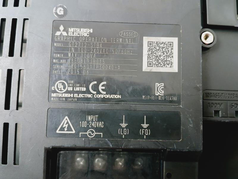 Mitsubishi Electric Gt2712-stba Graphic Operation Terminal