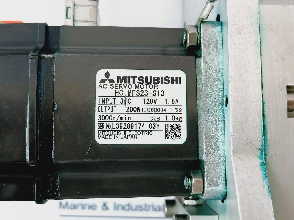 Mitsubishi Electric HC-MFS23-S13 AC Servo Motor 1.5A 200W