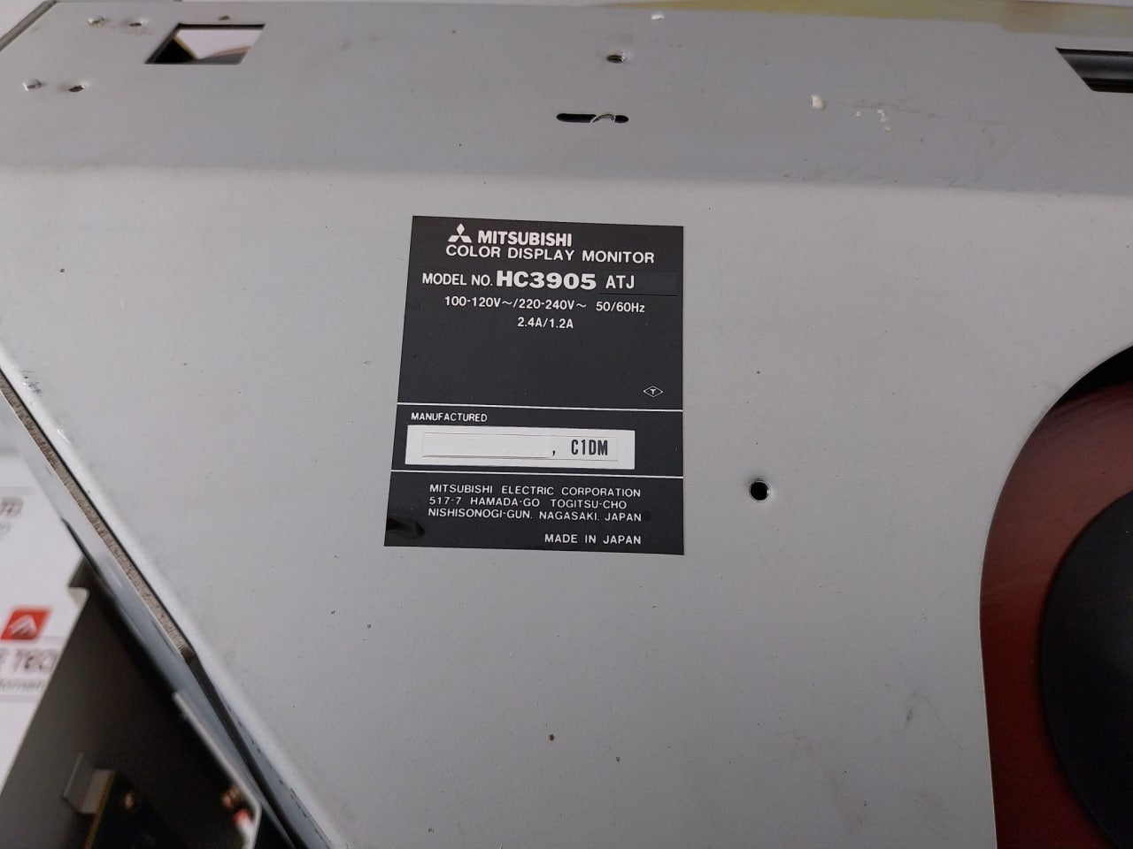 Mitsubishi Electric Hc3905 Atj Colour Display Monitor 100-120V