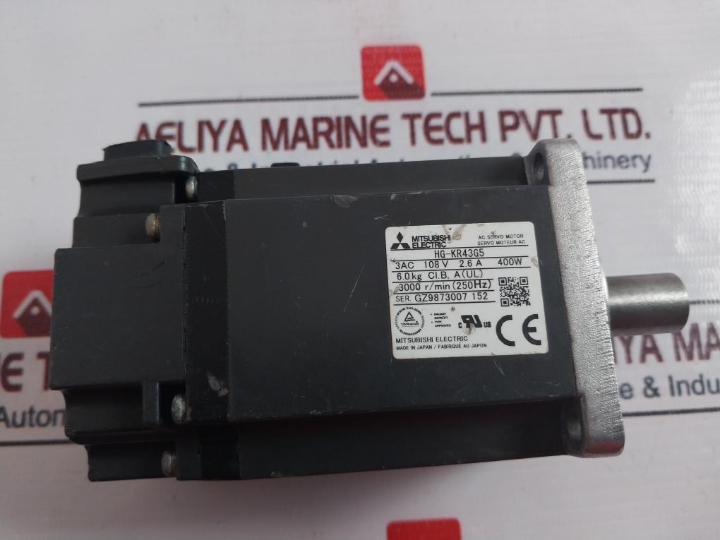 Mitsubishi Electric Hg-kr43G5 Ac Servo Motor 2.6A 400W