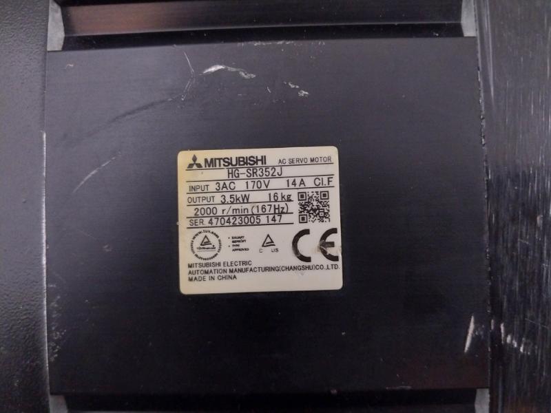 Mitsubishi Electric Hg-sr352J Ac Servo Motor 3.5Kw 2000 Rpm 170V 14A