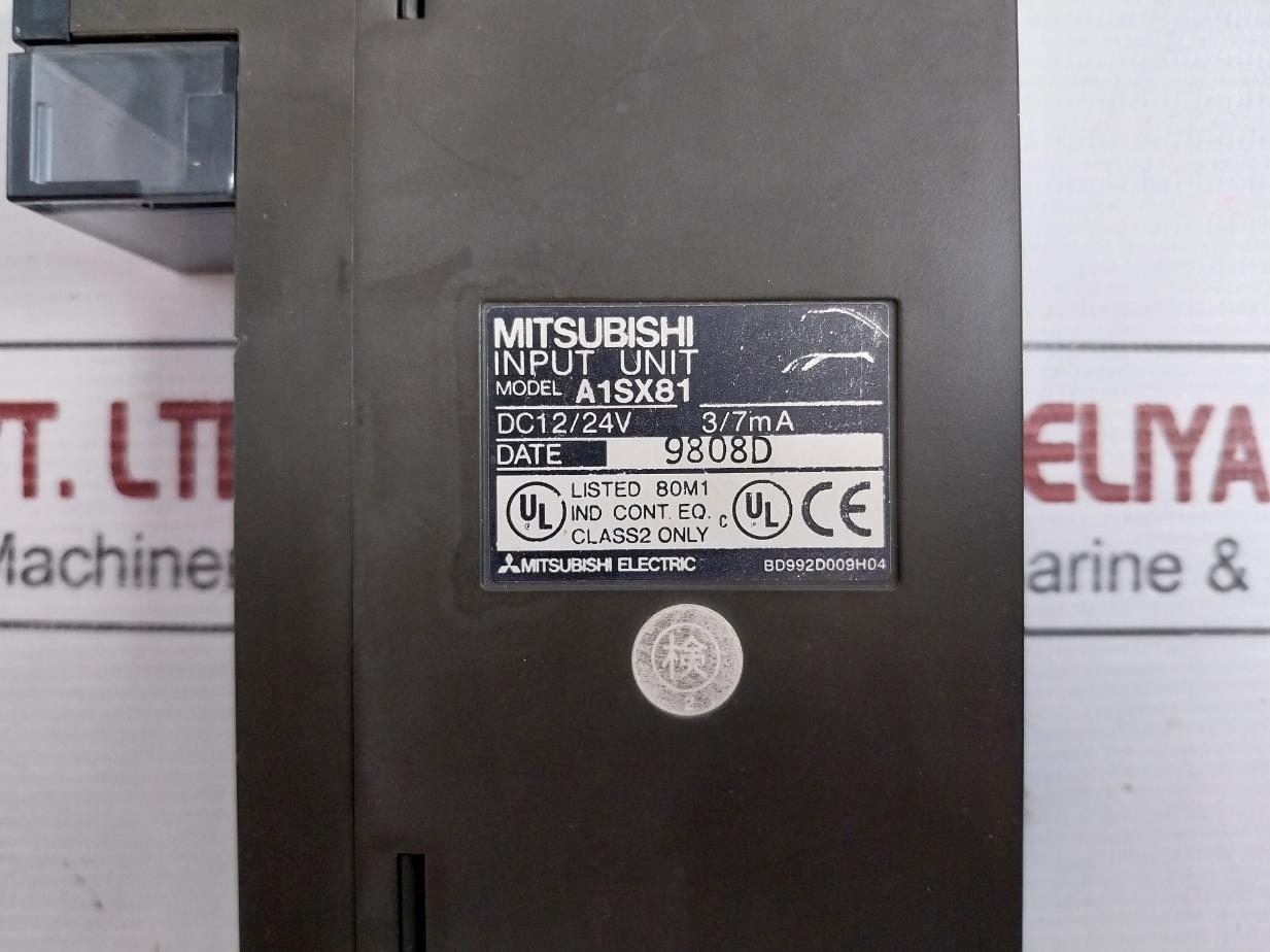 Mitsubishi Electric Input Unit 12/24Vdc 3/7Ma Part No.A1Sx81