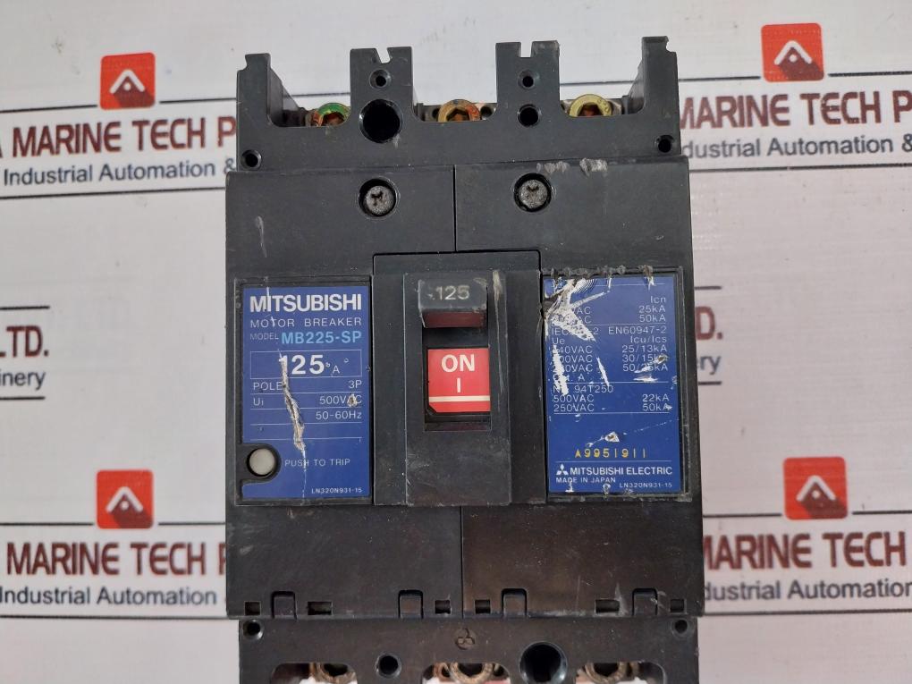 Mitsubishi Electric Mb225-sp 125A Motor Breaker 50-60Hz