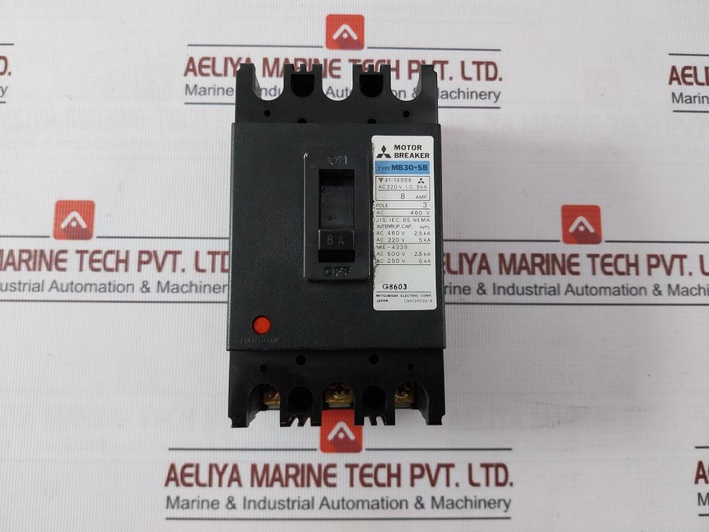 Mitsubishi Electric Mb30-sb Motor Breaker 41-14986 Ac220V 5Ka Ac380-450V 50/60Hz