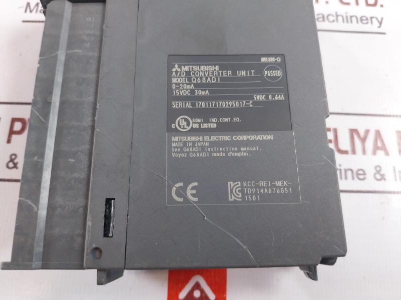 Mitsubishi Electric Melsec-q Q68Adi Analog/Digital Converter Unit 0-20Ma