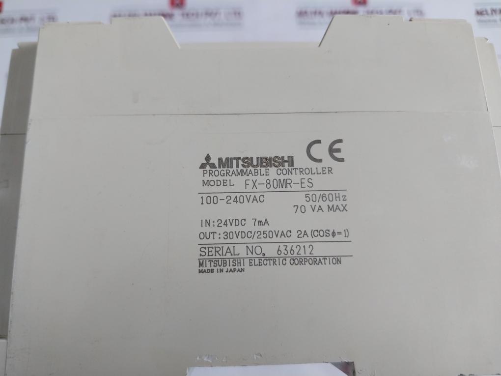 Mitsubishi Electric Melsec Fx-80mr-es Programmable Controller 24vdc, 7ma
