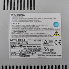 Mitsubishi Electric Mr-e-20A Ezmotion E Ac Servo Drive 200W 1.5A 3Ph Ac200-230V