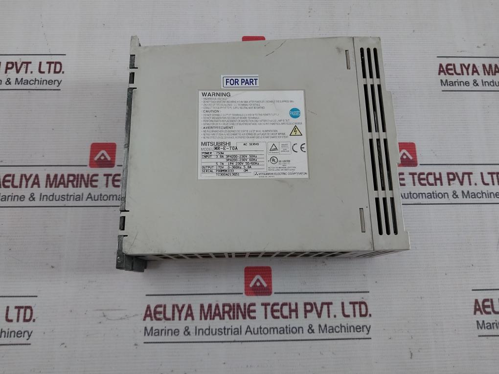 Mitsubishi Electric Mr-e-70A Ac Servo Driver 750W