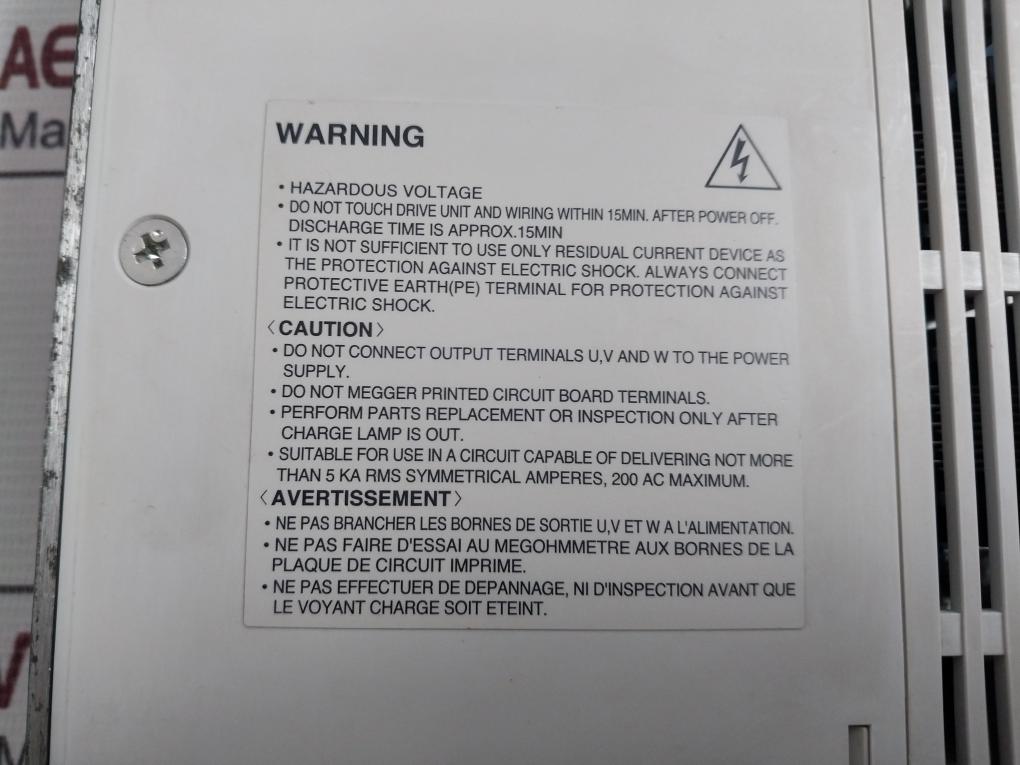 Mitsubishi Electric Mr-j2S-20A1 Ac Servo Drive 1Ph 100-120V 50Hz 5.0A