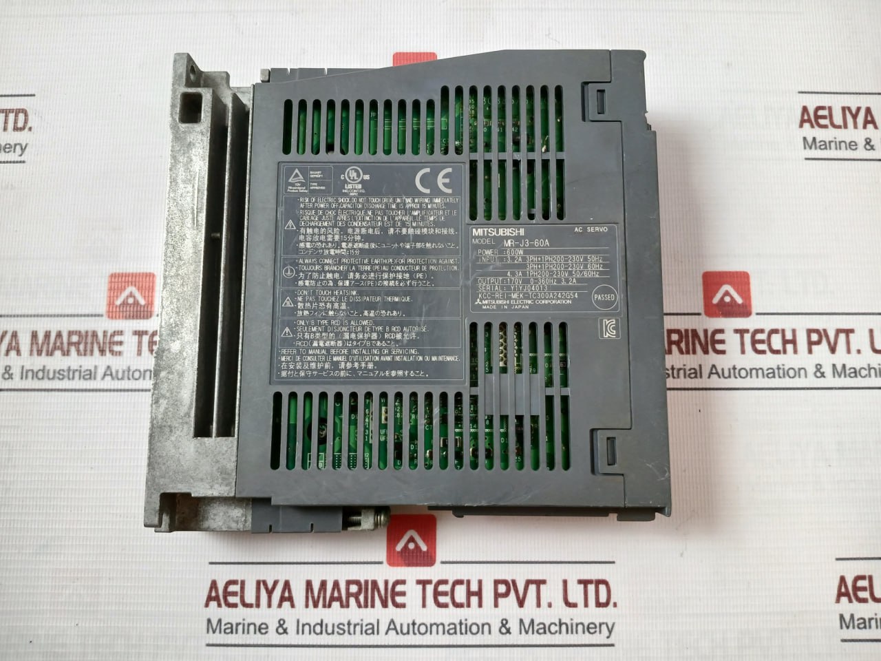 Mitsubishi Electric Mr-j3-60A Ac Servo Drive 600W 3.2A 3Ph+1Ph200-230V 50Hz