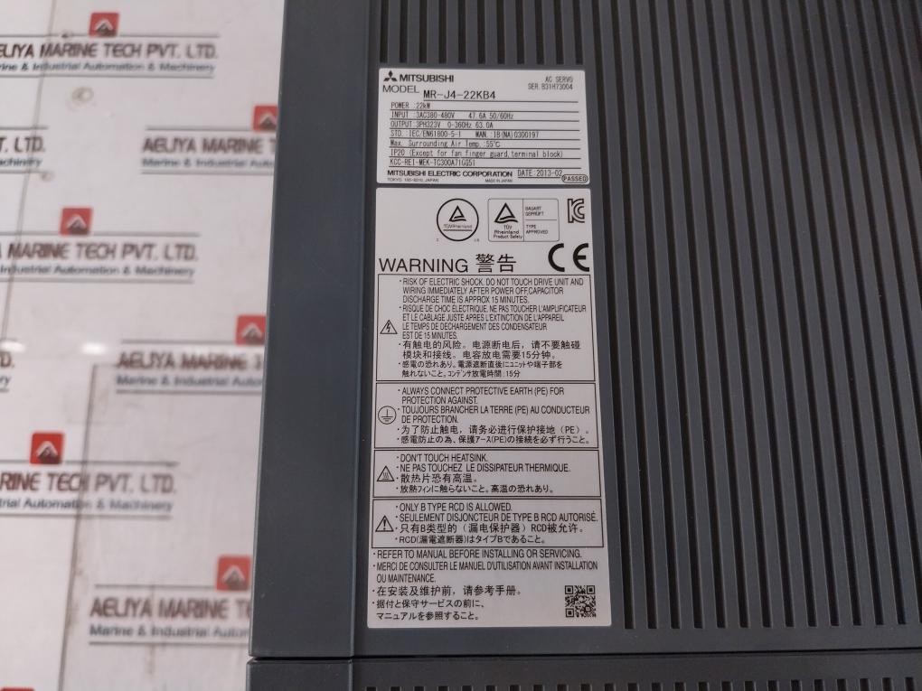 Mitsubishi Electric MR-J4-22KB4 Digital AC-Servo Amplifier