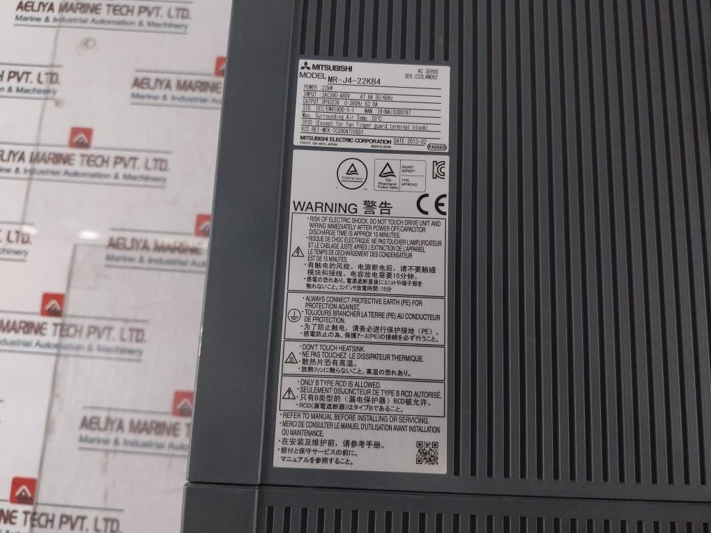 Mitsubishi Electric Mr-j4-22Kb4 Digital Ac-servo Amplifier 400V Ac