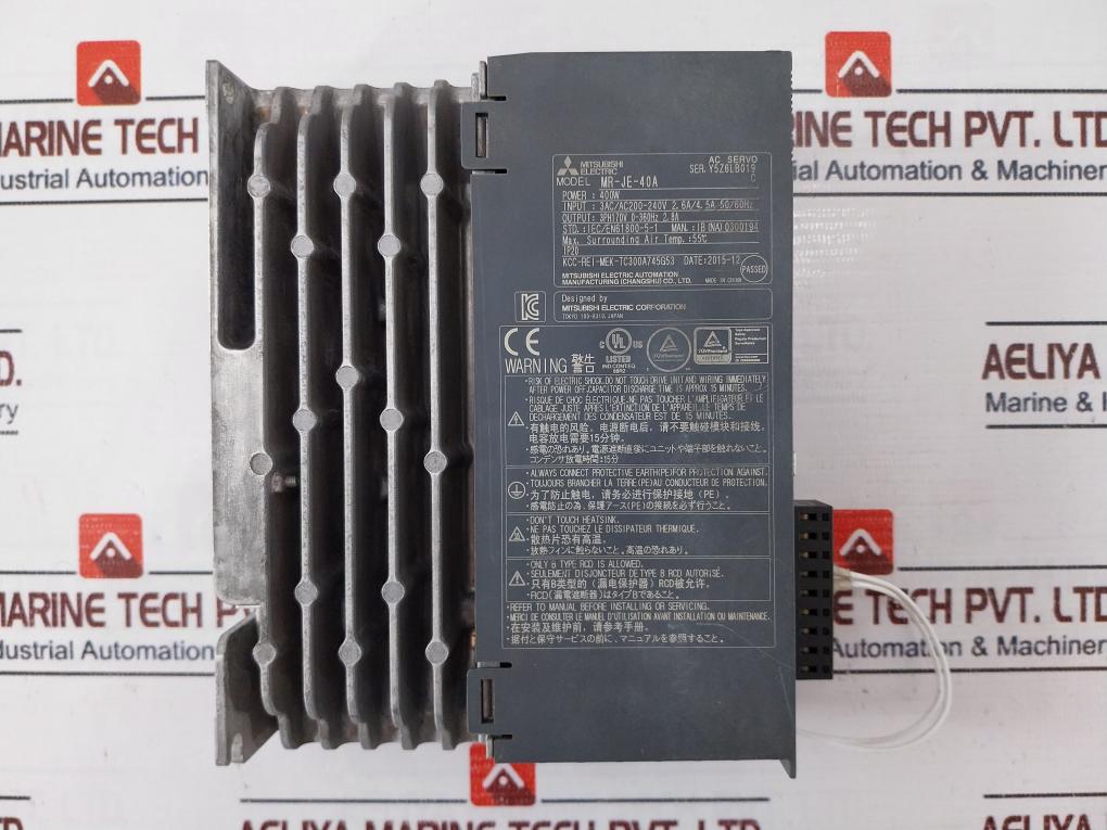 Mitsubishi Electric Mr-je-40A Servo Amplifier