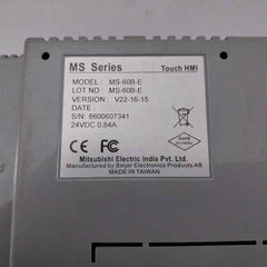 Mitsubishi Electric Ms-60b-e Hmi Display Touch Panel 24vdc 0.84a (not Working)