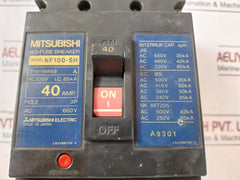Mitsubishi Electric NF100-SH No-fuse Breaker 3 Pole 40Amp AC 660V 50/60Hz