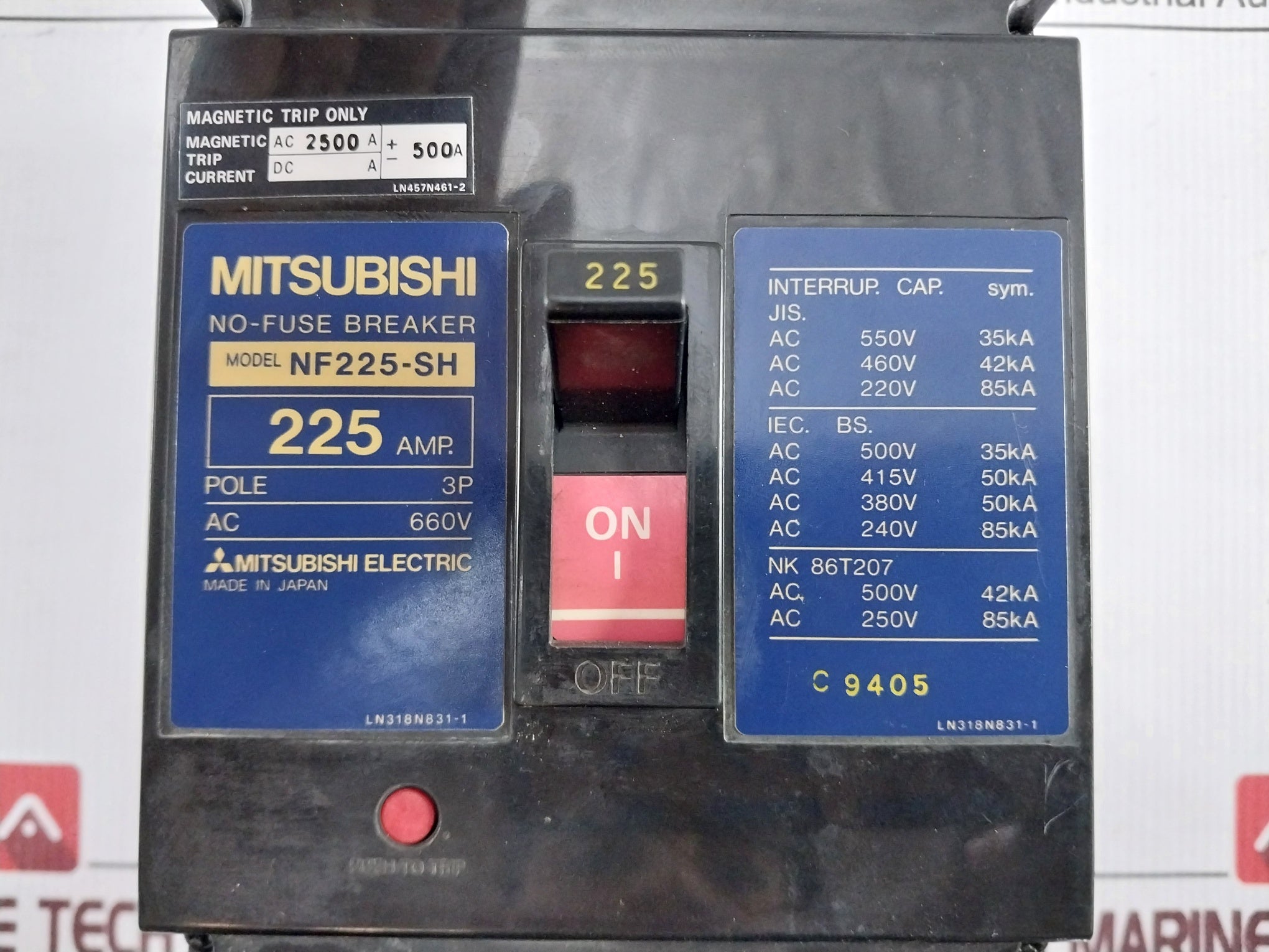 Mitsubishi Electric Nf225-sh No-fuse Breaker Ac 660V 225 Amp
