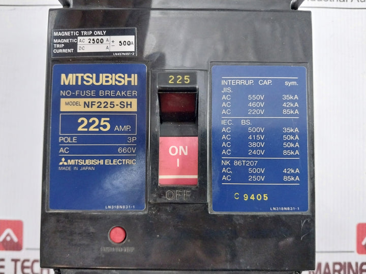 Mitsubishi Electric Nf225-sh No-fuse Breaker Ac 660V 225 Amp