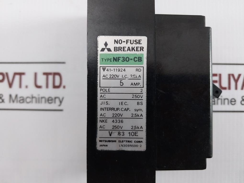 Mitsubishi Electric Nf30-cb No-fuse Circuit Breaker Ac 220V 2.5Ka Pole 2 M-6Pr