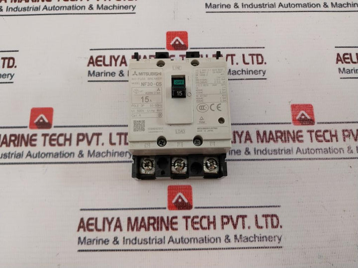 Mitsubishi Electric Nf30-cs 3 Pole Circuit Breaker 15A Ac220V 2.5Ka 50/60Hz
