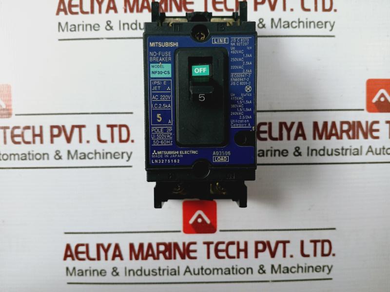 Mitsubishi Electric Nf30-cs Dual Pole No Fuse Circuit Breaker