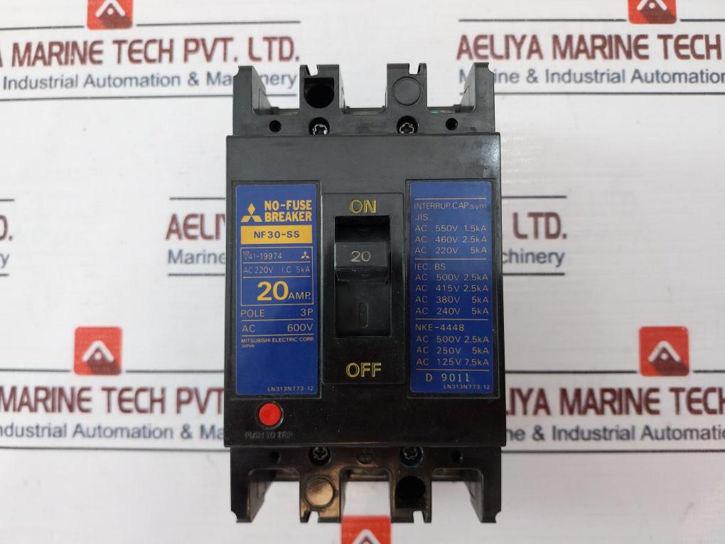 Mitsubishi Electric Nf30-ss 3 Pole No-fuse Breaker 20Amp 600Vac