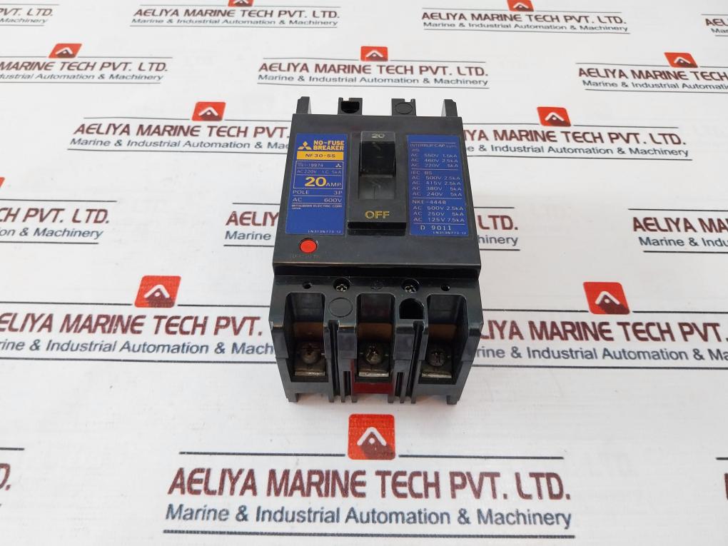 Mitsubishi Electric Nf30-ss 3 Pole No-fuse Breaker 20Amp 600Vac