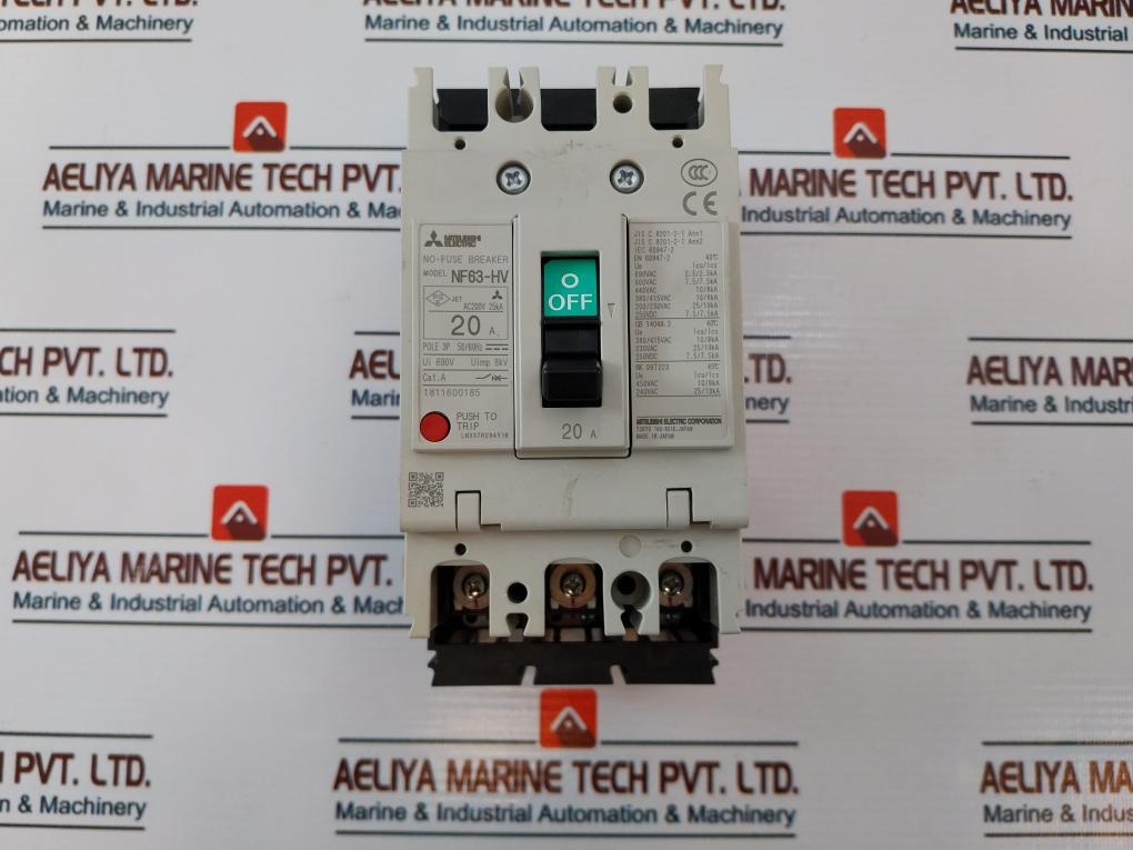 Mitsubishi Electric Nf63-hv No-fuse Breaker 20A 690V