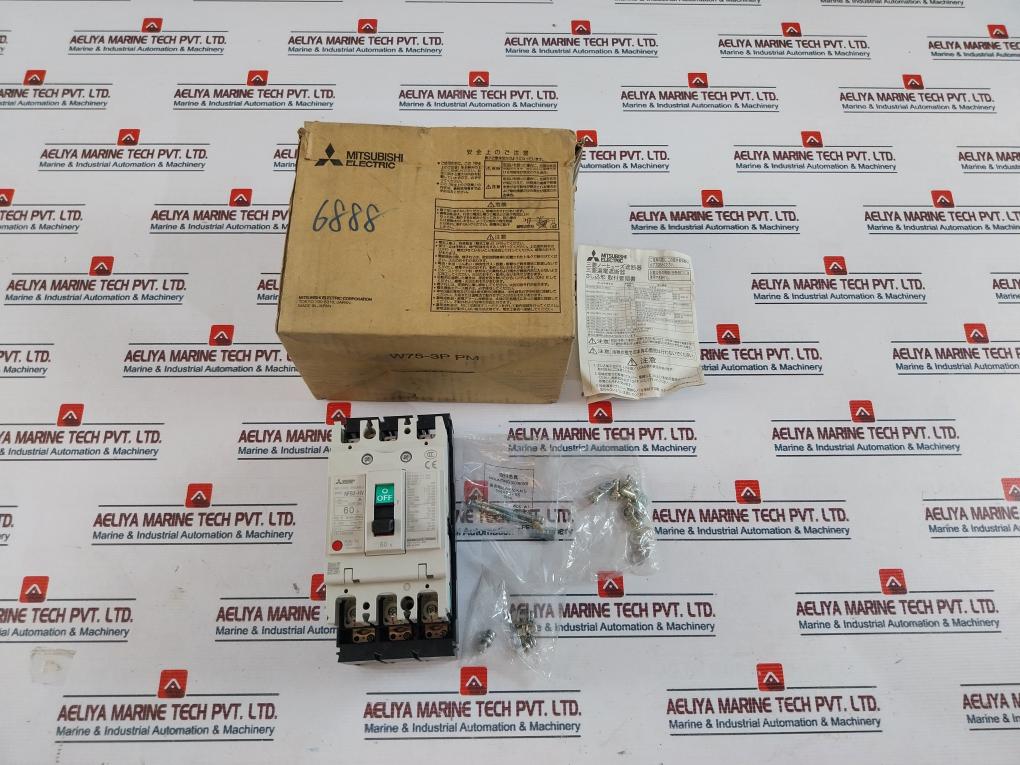 Mitsubishi Electric Nf63-hv No-fuse Circuit Breaker 3 Pole 60A