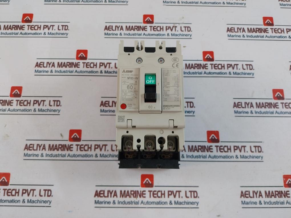 Mitsubishi Electric Nf63-hv No-fuse Circuit Breaker 3 Pole 60A