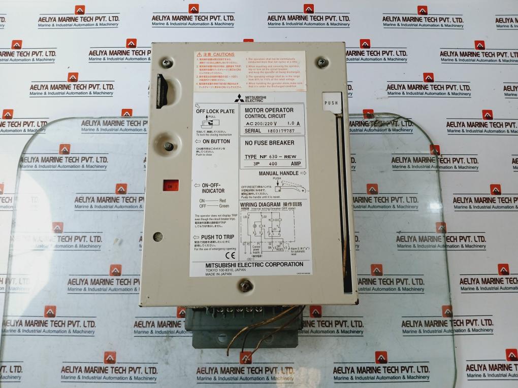 Mitsubishi Electric Nf630-rew, 3P Motor Operator Control Circuit No Fuse Breaker