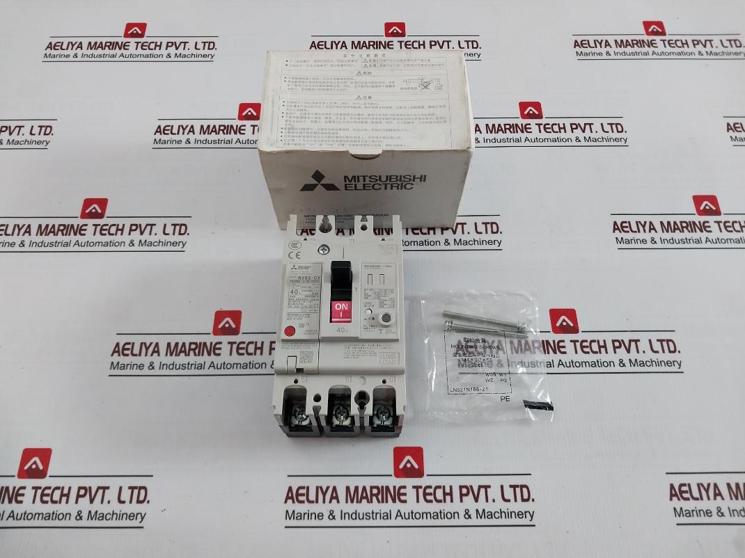Mitsubishi Electric Nv63-cv 3P Earth-leakage Circuit Breaker 100–440 Vac 40A